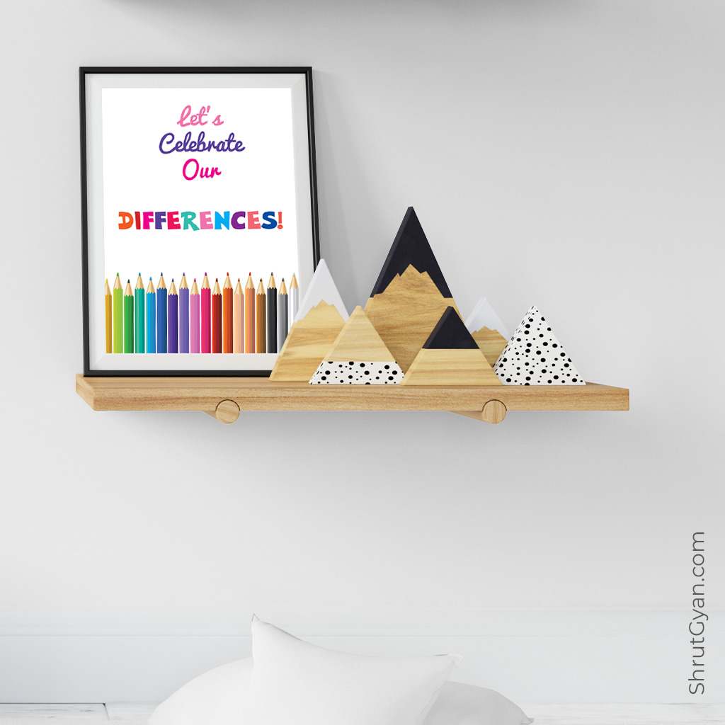 Let's Celebrate Our Differences!, Motivational Quote Poster