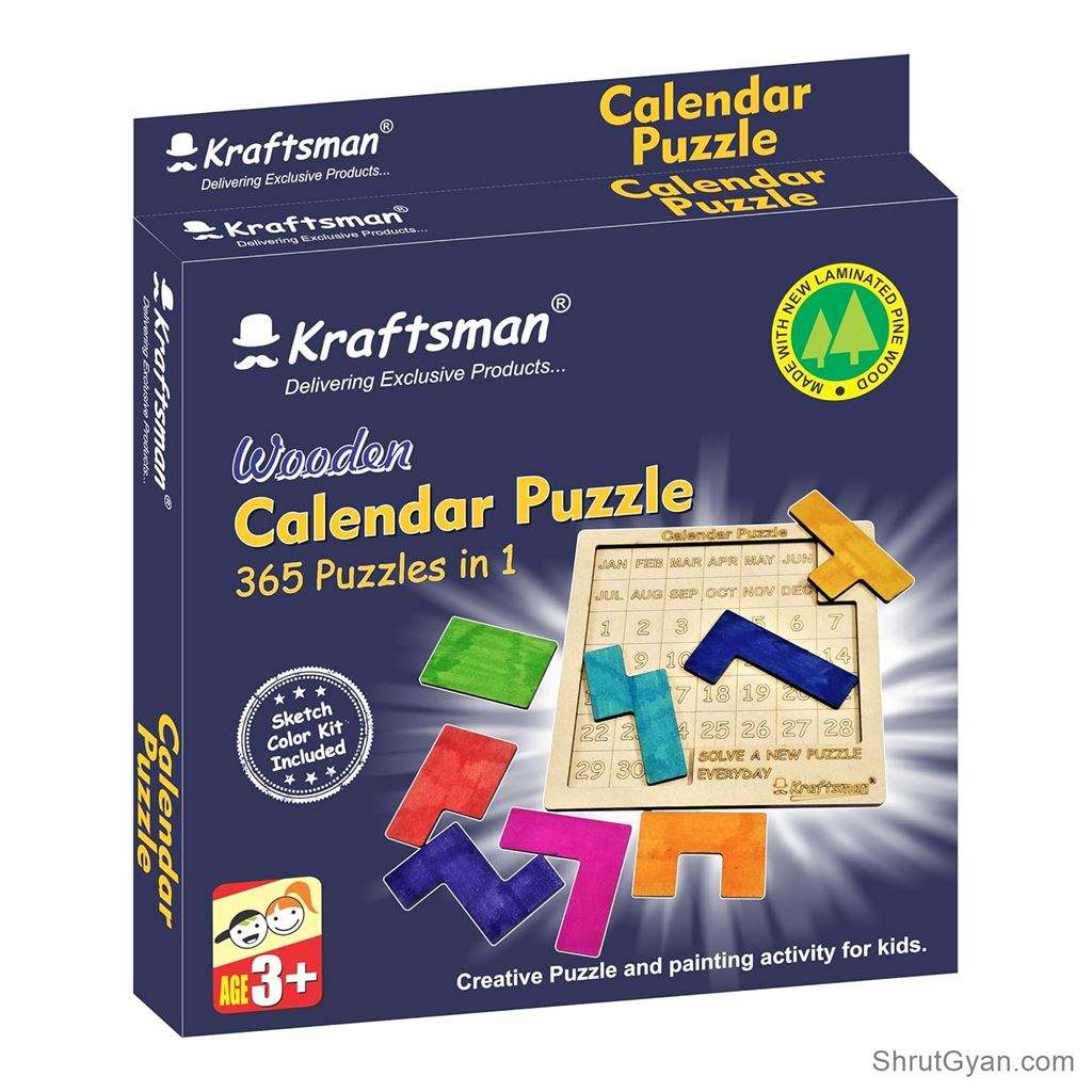 Wooden Calendar Puzzle
