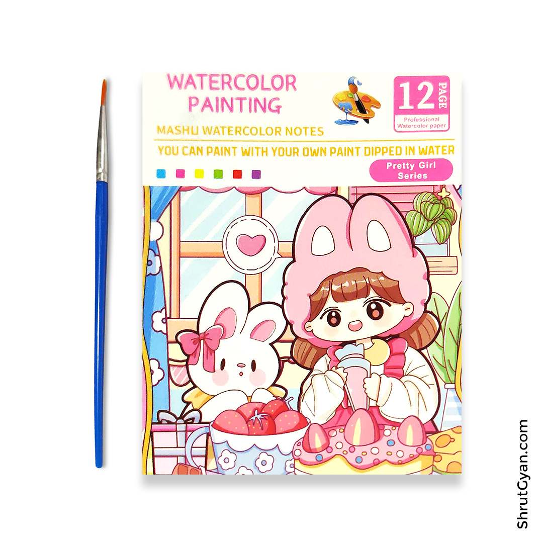 Beautiful Girl Watercolor Painting