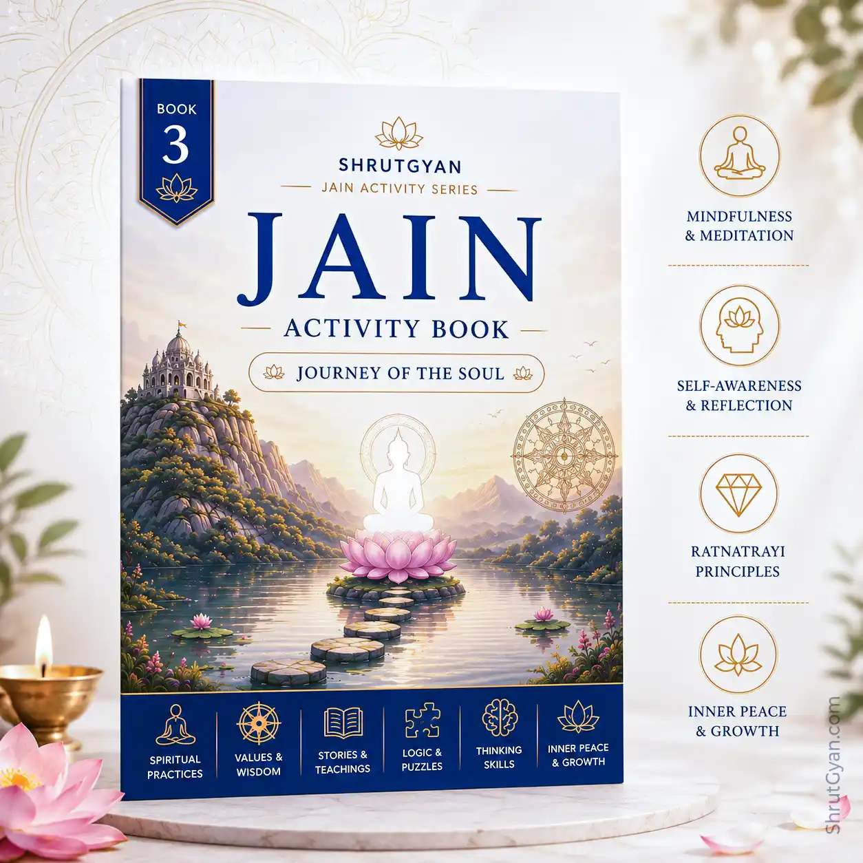 Jain Activity Book for Kids - Book 3 | Journey of the Soul | Shrutgyan Jain Activity Series