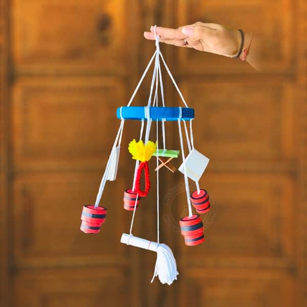 Jainism Themed Wind Chime / Baby Mobile For Ghodiya Palana (Paper Version)