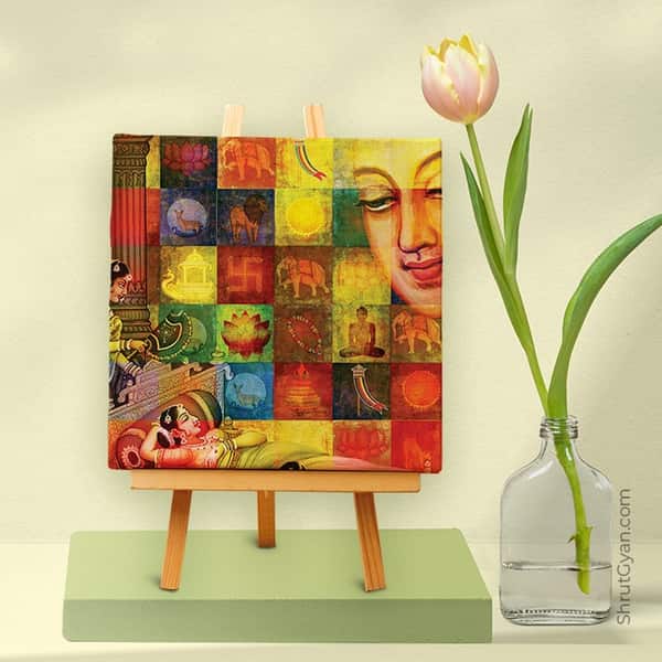 14 Auspicious dreams - Mini Canvas Painting (Print Edition)