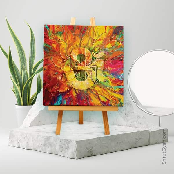 Om - The sound of the universe - Mini Canvas Painting (Print Edition)