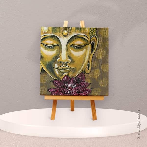 Spiritual Flowering - Mini Canvas Painting (Hand Painted Edition)