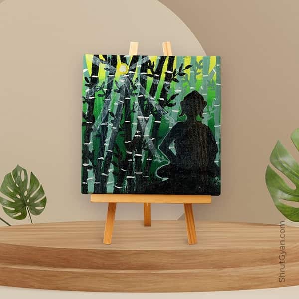 Spiritual Landscape - Mini Canvas Painting (Hand Painted Edition)
