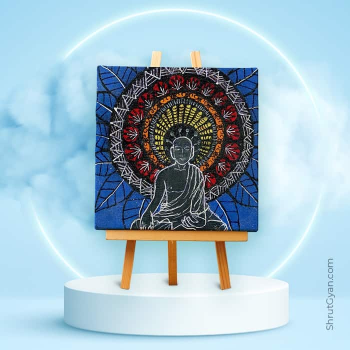Spiritual Circle - Mini Canvas Painting (Hand Painted Edition)