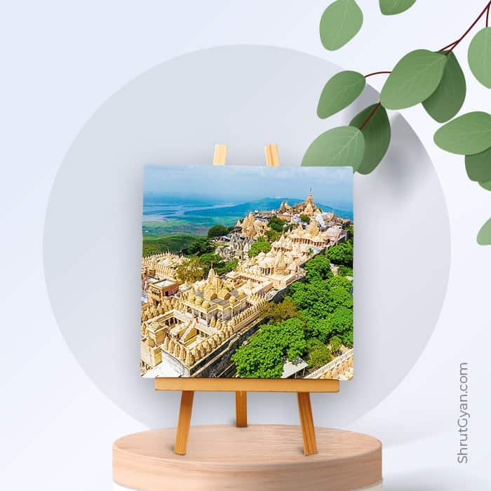 Shri Shatrunjay Tirth - Mini Canvas Painting (Print Edition)