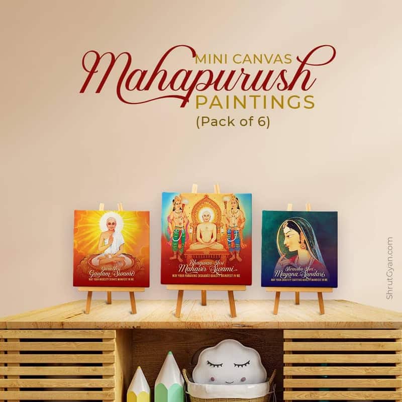 Bundleminipainting3 Copy Mahapurush Mini Canvas Painting Bundle (Pack Of 6)