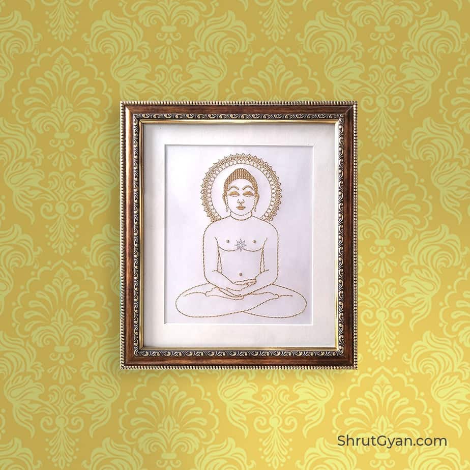 Lord Mahavira (Embroidery Work Frame)