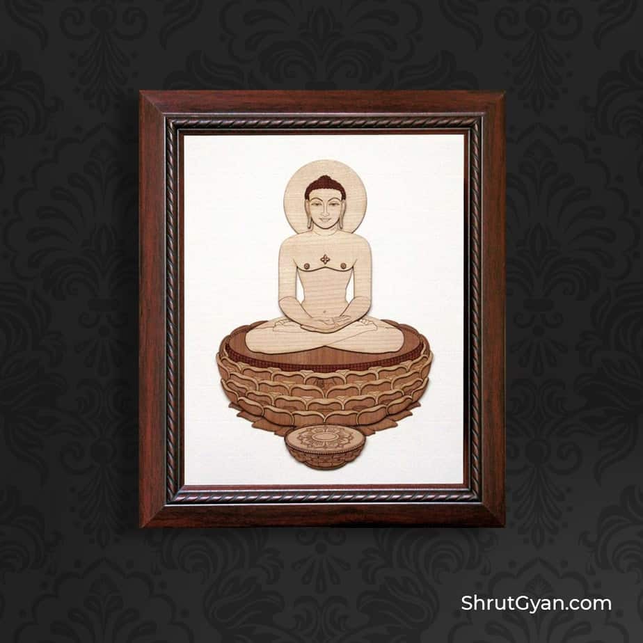 Bhagwan Mahavir on Lotus